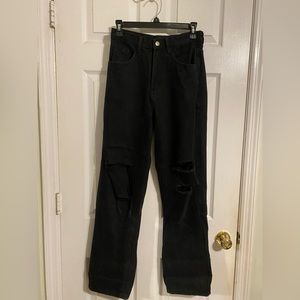 SHEIN Blackwash Ripped Jeans